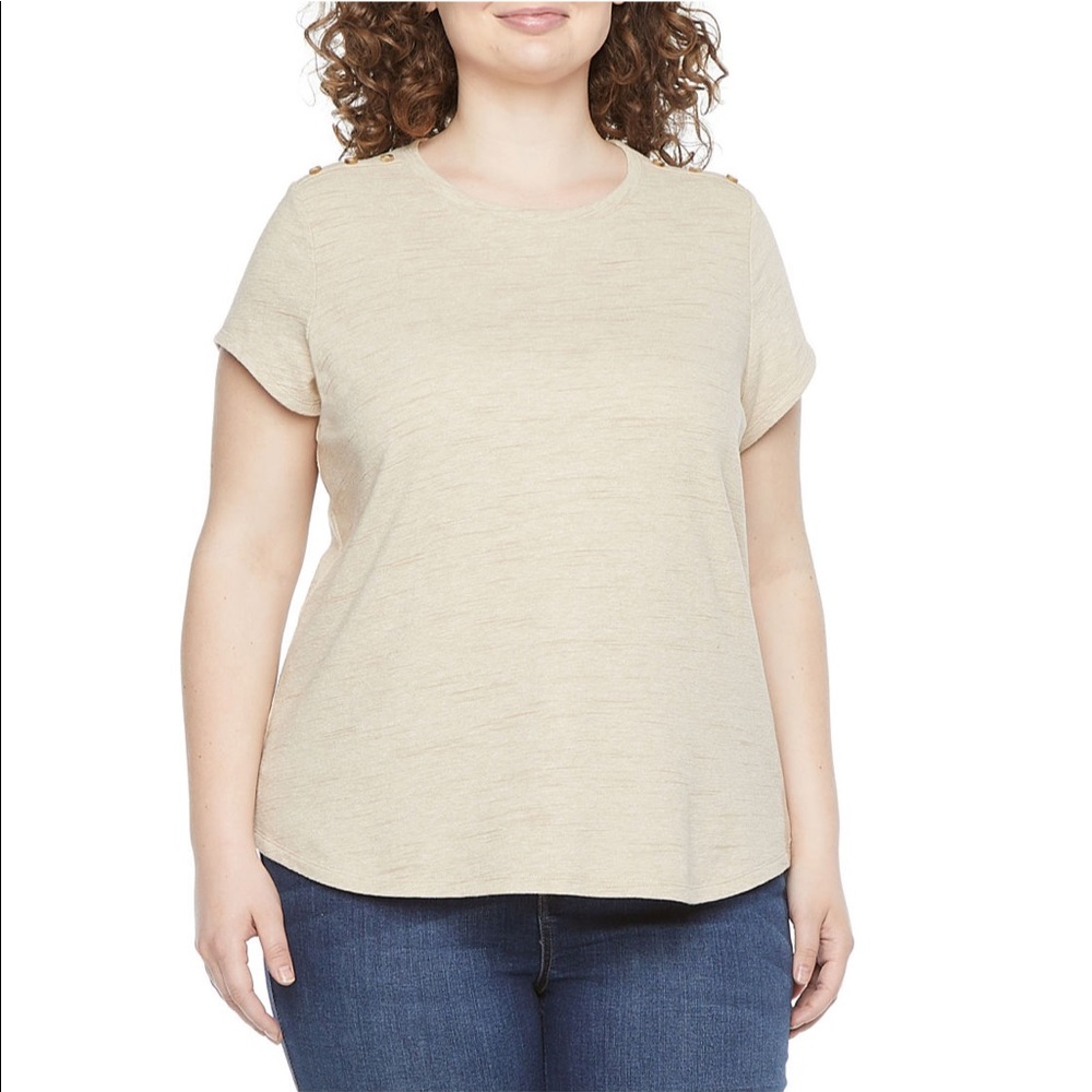 Liz Claiborne 3X Crew Neck Short Sleeve Shirt NWT
